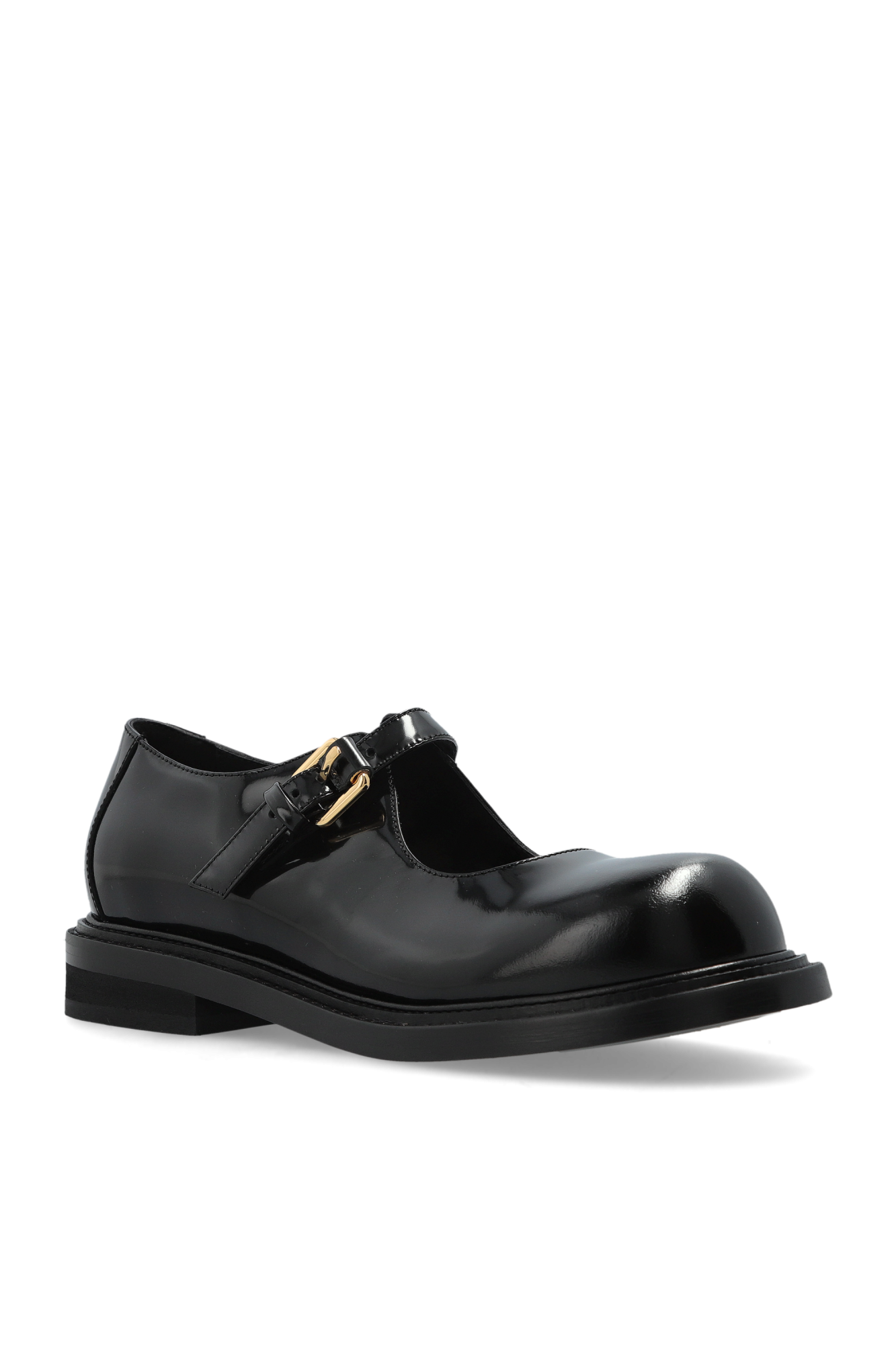 フラットシューズ MOSCHINO COUTURE Woman Flat shoes Black MA10704C1MMJ0 000 Black Leather shoes Moschino - Vitkac AS